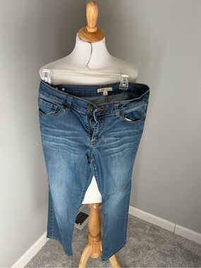 CAbi Medium Blue Straight-Leg Stretch Johnny Crop Vintage Jeans #764